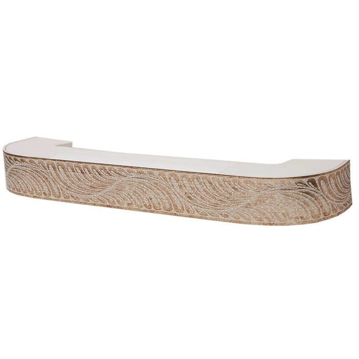 Потолочный карниз двухрядный «Жар-Птица», 240 см, цвет золото, слоновая кость