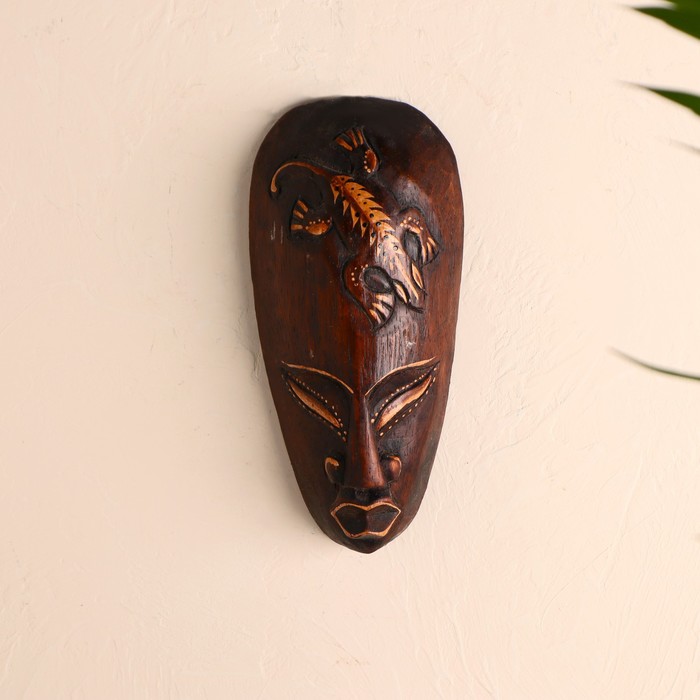 Маска «Геккон», 20×9×3.5 см, дерево