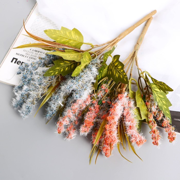 Букет искусственный «Пушица акация», h=30 см, МИКС