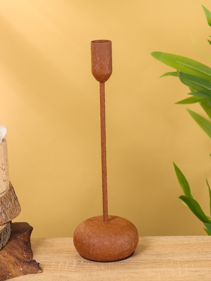 Подсвечник на 1 свечу текстурный «Бисквит», 8×8×25.5 см