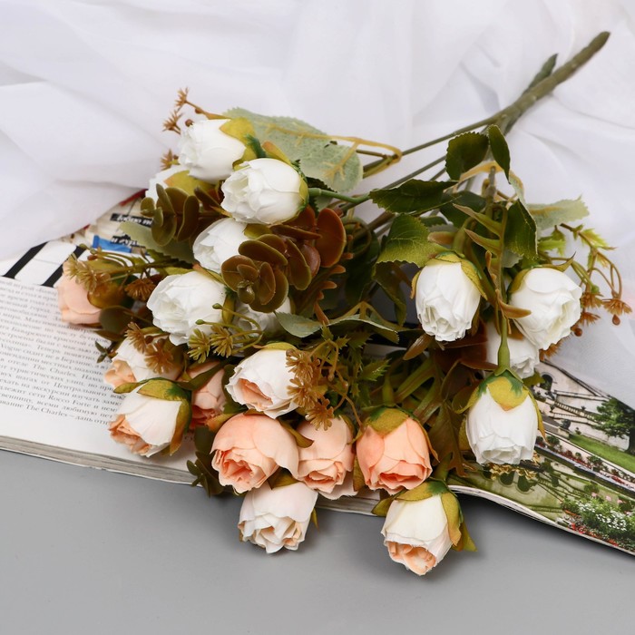 Букет искусственный «Роза Аделаида», h=29 см, МИКС