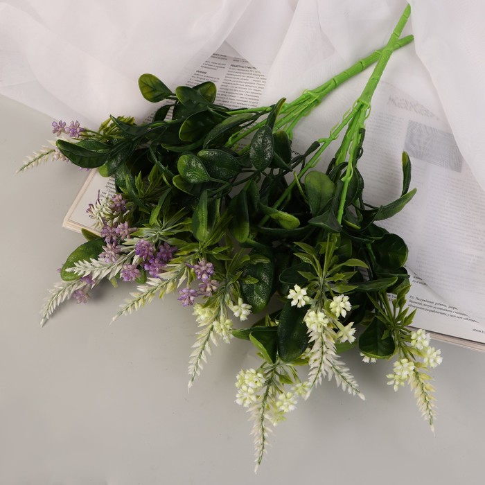 Букет искусственный «Лаванда с зеленью», h=31 см, МИКС