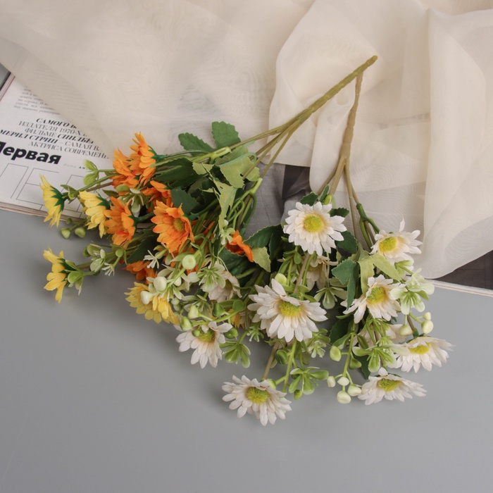 Букет искусственный «Хризантема селебрейт», h=30 см, МИКС