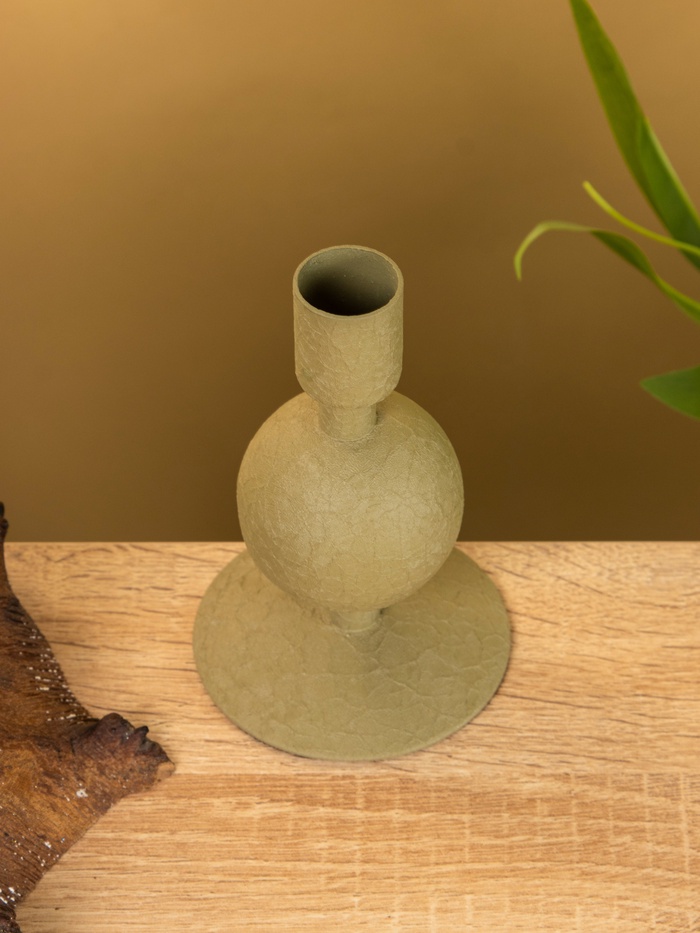 Подсвечник на 1 свечу «Кипарис», с 1 сферой, 7.5×7.5×11.5 см