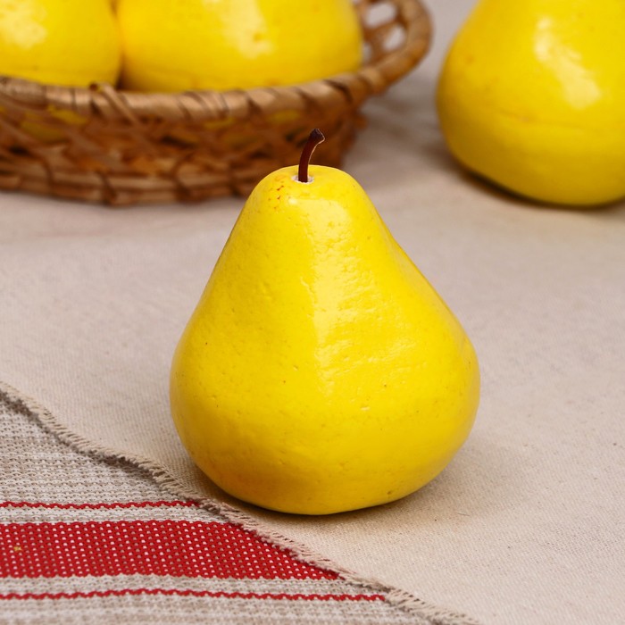 Муляж «Груша китайская», 11 см, оранжево-жёлтая