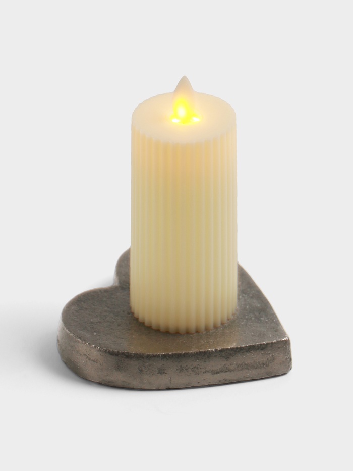 Подсвечник для чайной свечи «Сердце», 11×12×2 см, алюминий