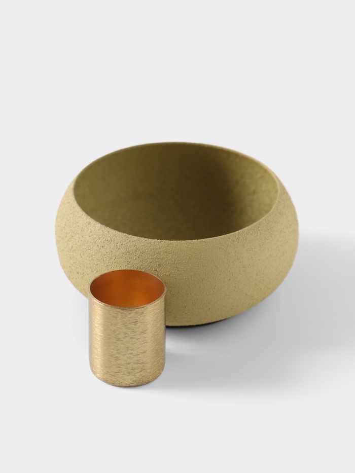 Подсвечник на 1 свечу на магнитах «Оливковый», 7.5×7.5×3.5 см