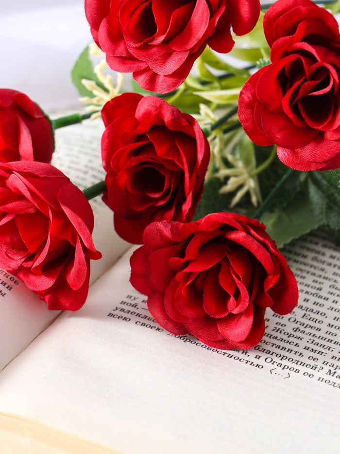 Букет искусственный «Леди роза галант», h=27 см, МИКС