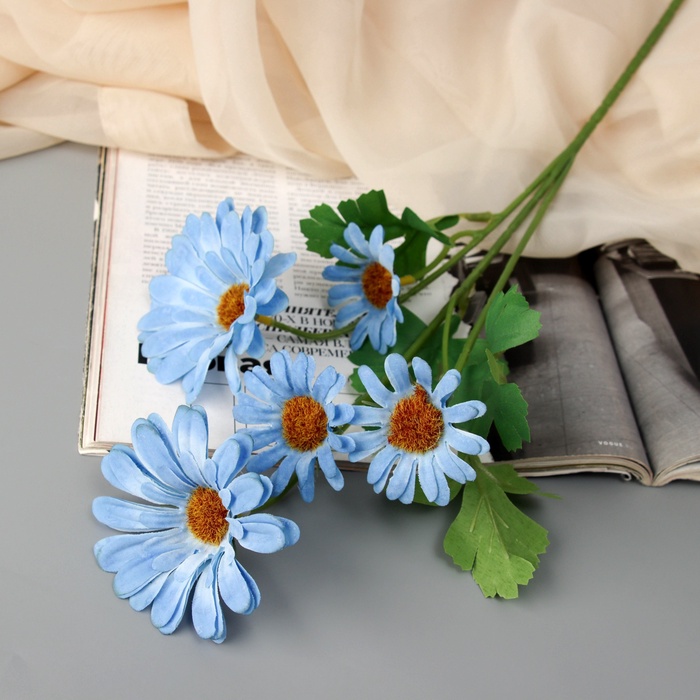 Цветы искусственные «Космея леди галант», 57×8 см, голубые