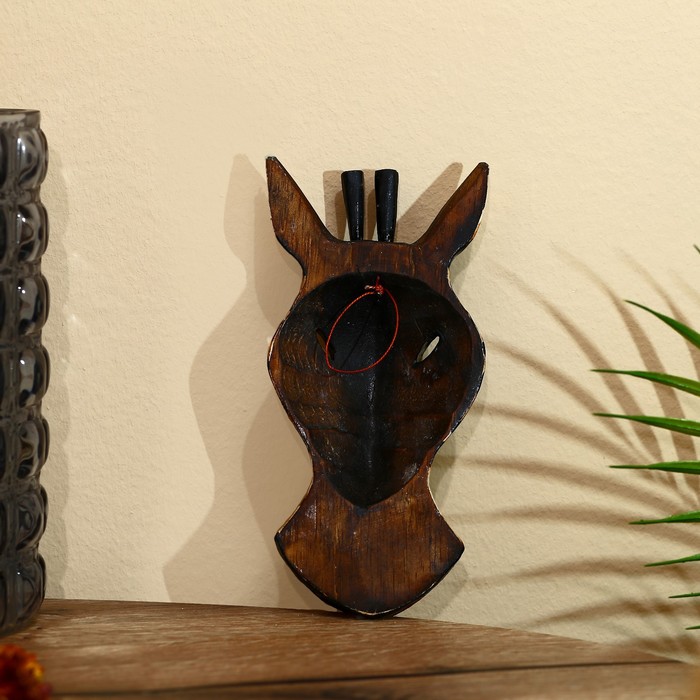 Маска «Жираф», 19×9×4 см, дерево албезия