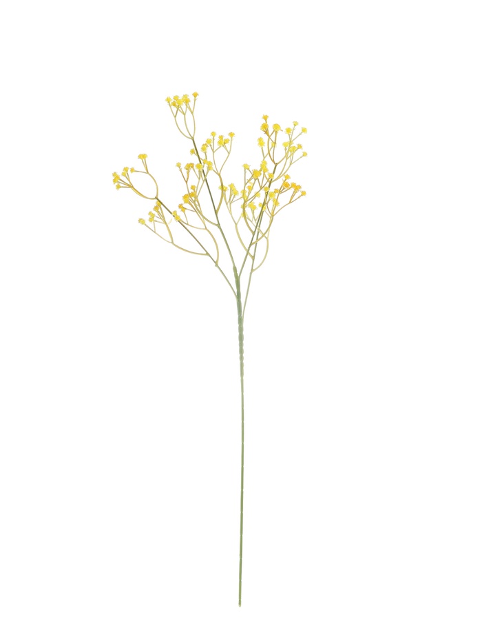 Цветы искусственные «Гипсофила хлопчатая», h=60 см, жёлтые
