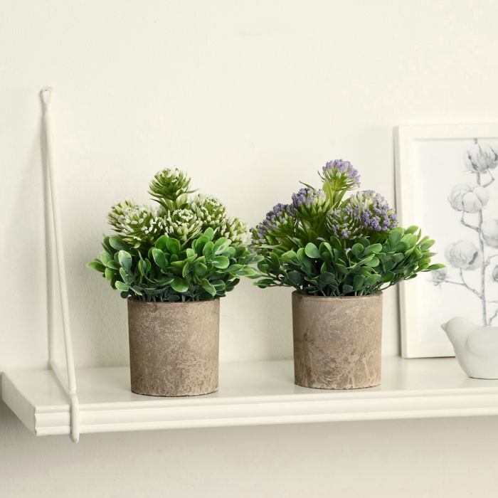 Искусственный цветок в горшке «Агапантус», 8×18 см, МИКС