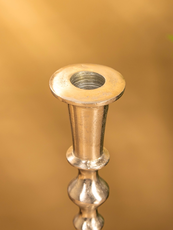 Подсвечник «Юла», 7.5×7.5×26 см, алюминий