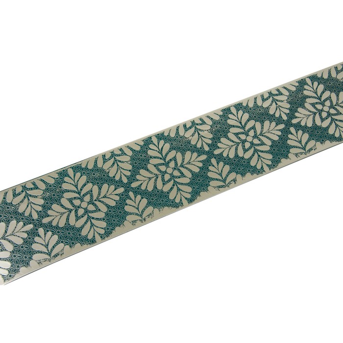 Карниз трёхрядный «Клевер» 360 см, декоративная планка 8 см, цвет изумруд/золото