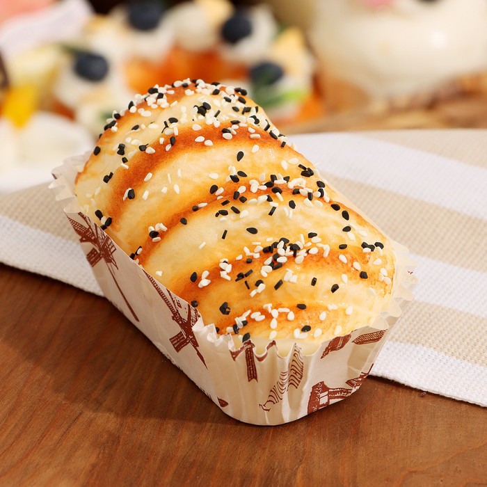 Муляж с магнитом «Булочка с кунжутом», 10×6×5 см