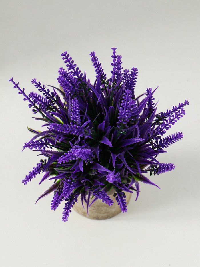 Искусственный цветок в горшке «Лаванда куст», 7.5×19 см, МИКС