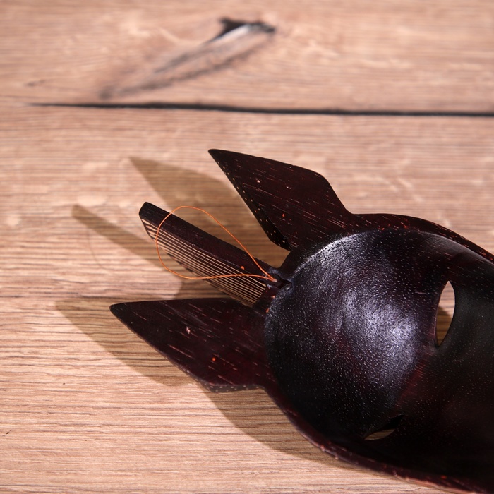 Маска «Зебра», 18 см, дерево, коричневая