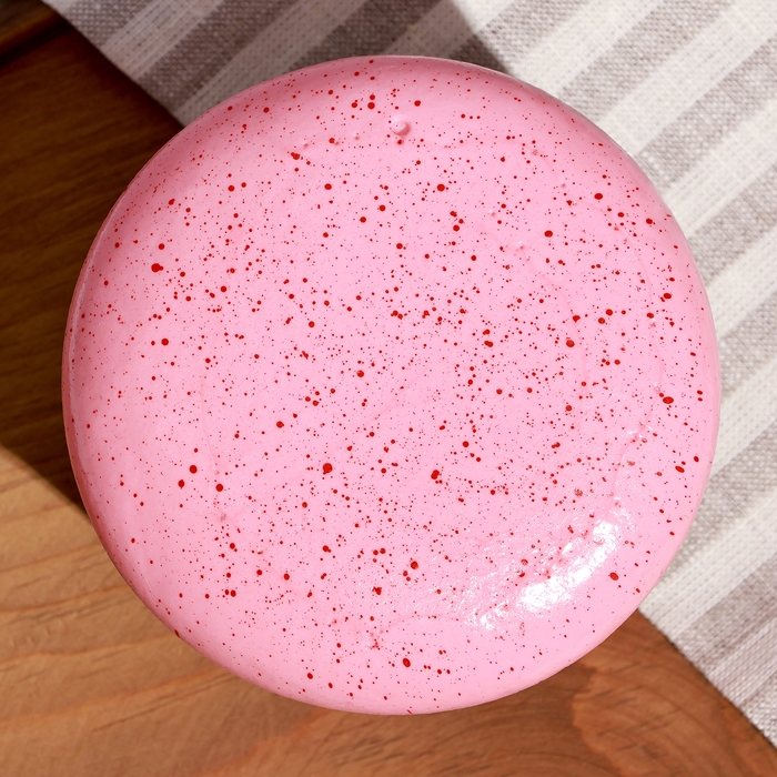 Муляж «Хлопковый чизкейк», клубничный, 10×10×6 см