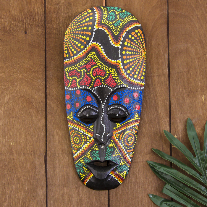 Маска «Краски», 3×12×30 см, дерево албезия