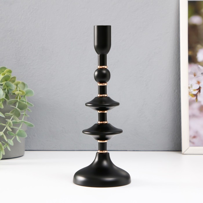 Металлический подсвечник на 1 свечу «Ирада», d=2 см, 9×9×24 см