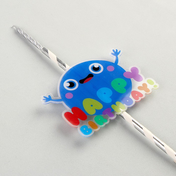 Свеча для торта «С днём рождения», 25 см