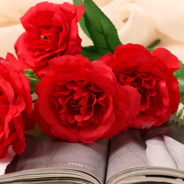 Букет искусственный «Роза Шток», 6×27 см, МИКС