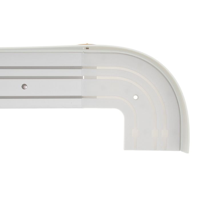 Карниз трёхрядный «Ультракомпакт. Медуза», 320 см, с декоративной планкой 7 см, белый