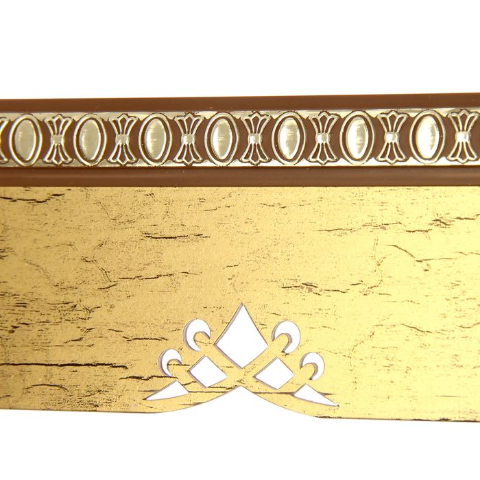 Карниз двухрядный «Ультракомпакт Моцарт», ширина 250 см, с декоративной планкой 7 см, цвет золото