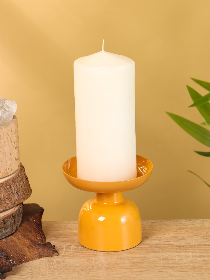 Подсвечник на 1 свечу «Песок», 10×10×9 см, глянцевый