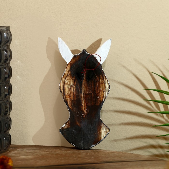 Маска «Зебра», 19×9×4 см, дерево албезия