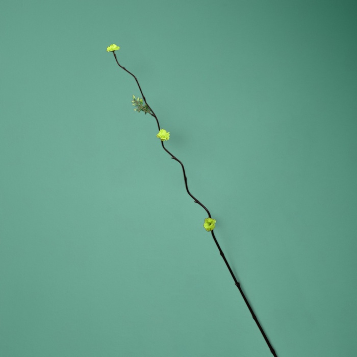 Интерьерный декор из бамбука, цветы пластик, 200 см, салатовый