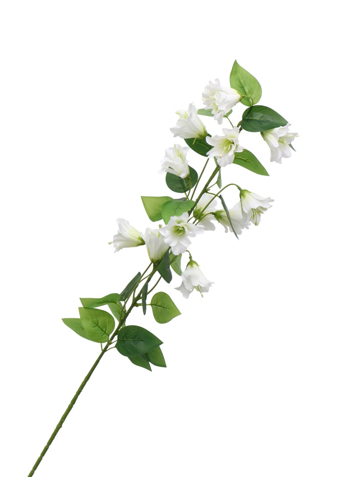 Цветы искусственные «Колокольчик Кампанулла», d=5 см, h=96 см, белые