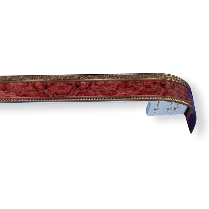 Карниз трёхрядный «Есенин», ширина 250 см, молдинг золото, цвет бубинго