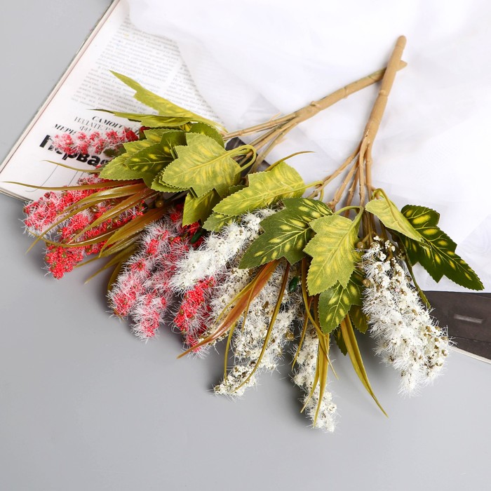 Букет искусственный «Пушица акация», h=30 см, МИКС