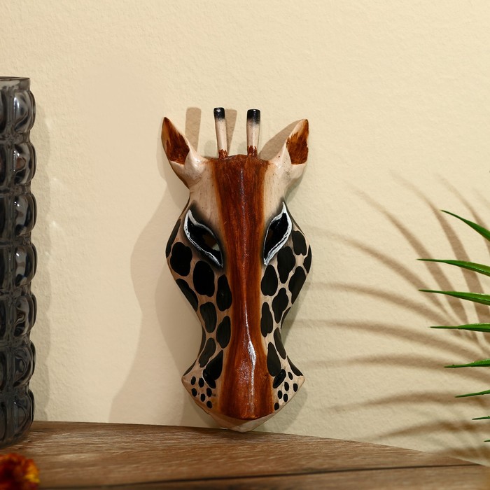 Маска «Жираф», 19×9×4 см, дерево албезия