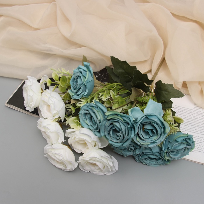 Букет искусственный «Роза шёлк галант», h=29 см, МИКС