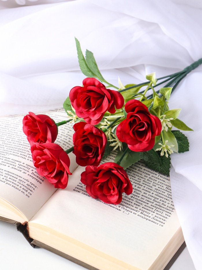 Букет искусственный «Леди роза галант», h=27 см, МИКС