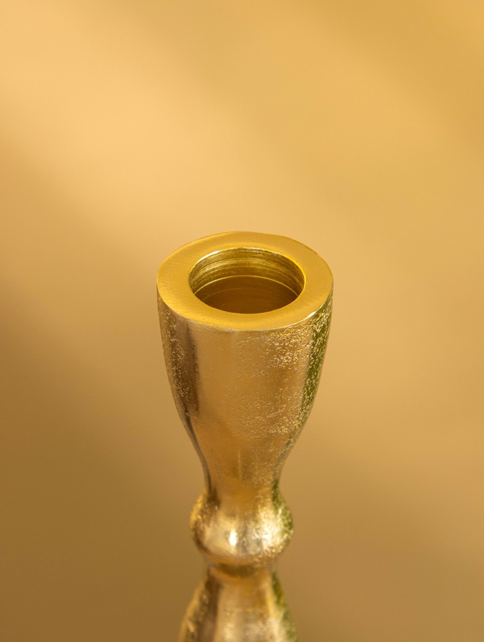 Подсвечник «Оттепель», 16 см, алюминий, золото