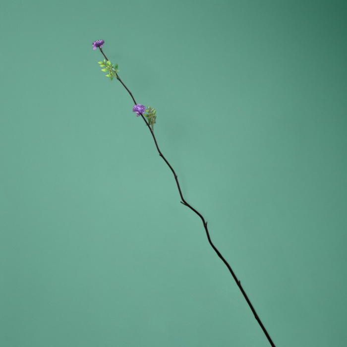 Интерьерный декор из бамбука, цветы пластик, 200 см, сиреневый