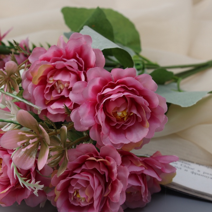 Букет искусственный «Роза флорибунда», h=29 см, МИКС