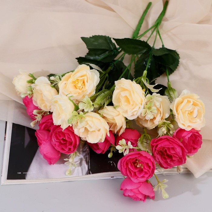 Букет искусственный «Пион Кирби», 4×33 см, МИКС