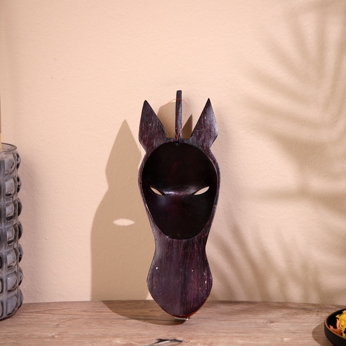 Маска «Зебра», 18 см, дерево, коричневая