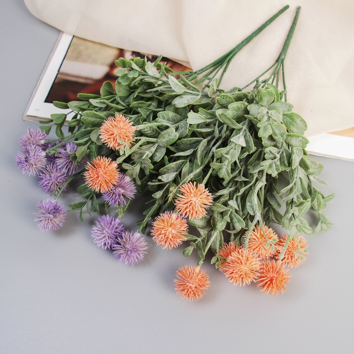 Букет искусственный «Мордовник элит галант», h=29 см, МИКС, с напылением