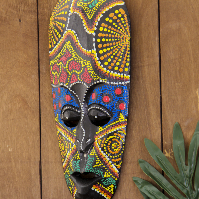 Маска «Краски», 3×12×30 см, дерево албезия