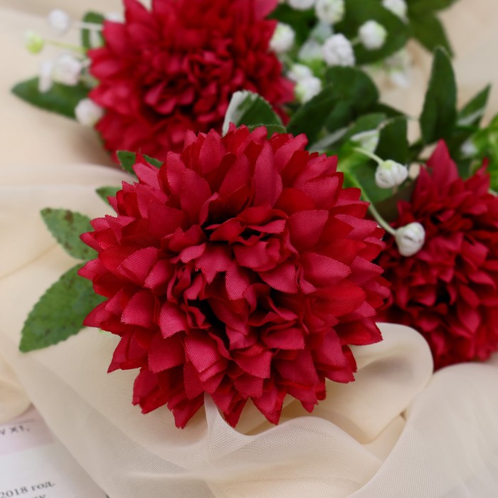 Цветы искусственные «Клевер гибридный», 7×61 см, бордовые