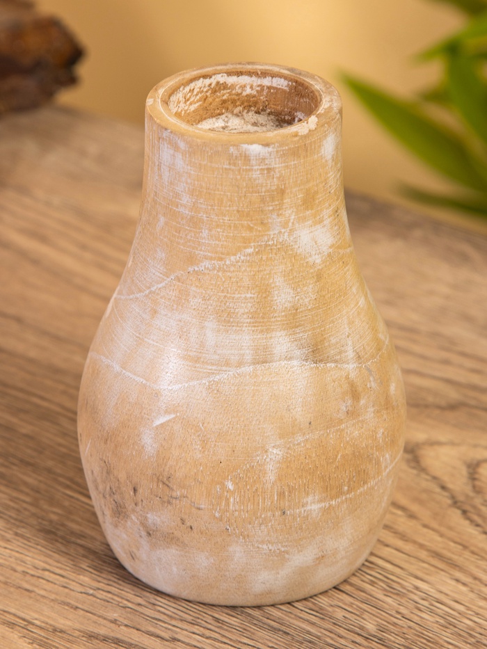 Подсвечник, d=4 см, 9×9×15 см, дерево джати, коричневый