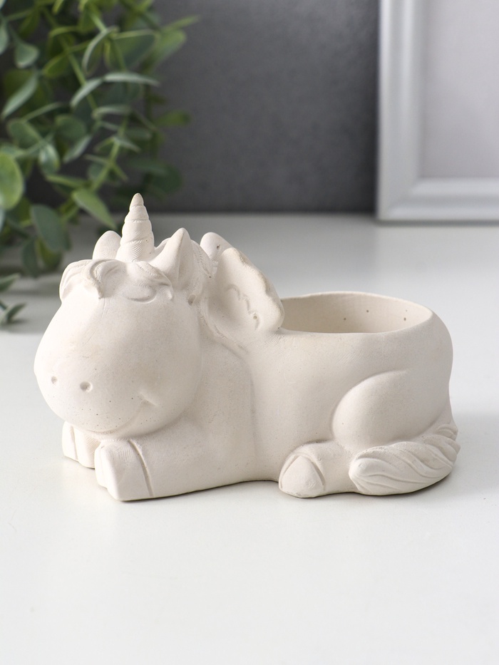 Подставка для мелочей «Единорог», 8×12×9 см, натуральный