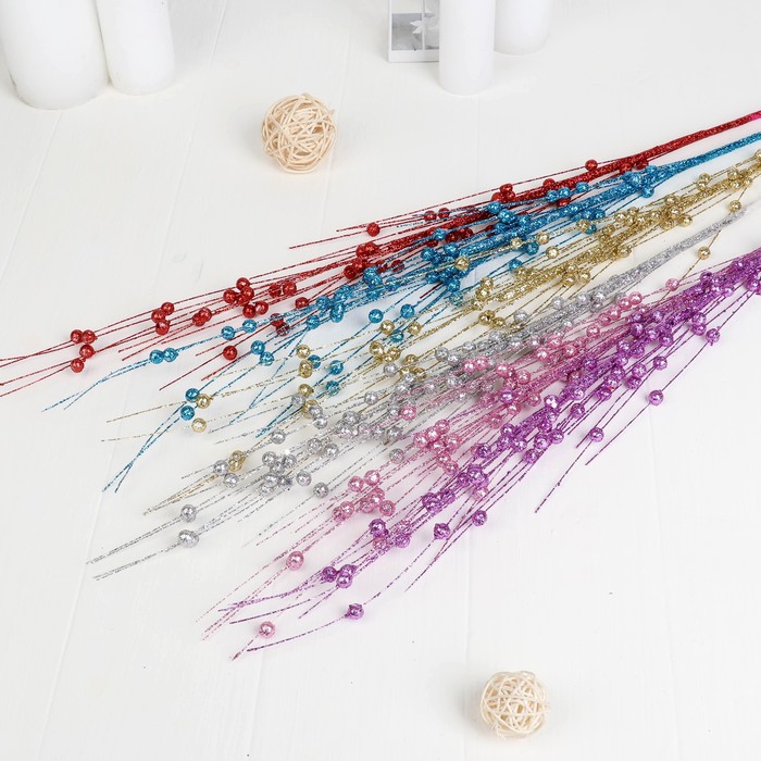 Декор блеск «Шарик мелкий», h=80 см, (в упаковке 1 цвет) МИКС