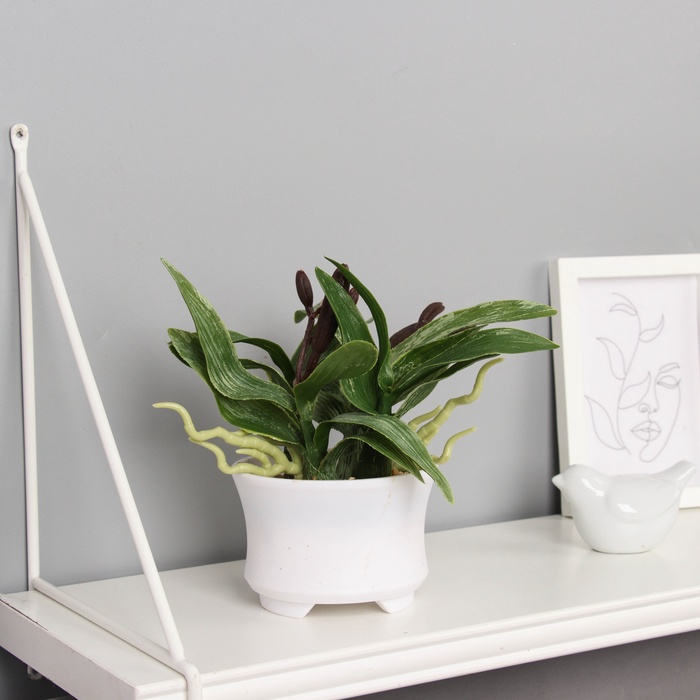 Искусственный цветок в горшке «Ирис мини галант», 11×19 см, МИКС