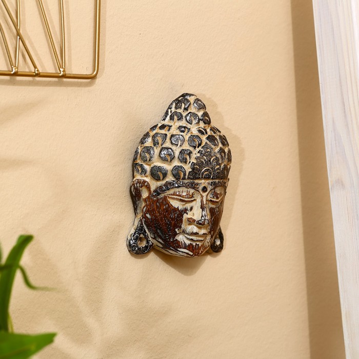 Сувенир «Голова Будды», 15 см, дерево албезия